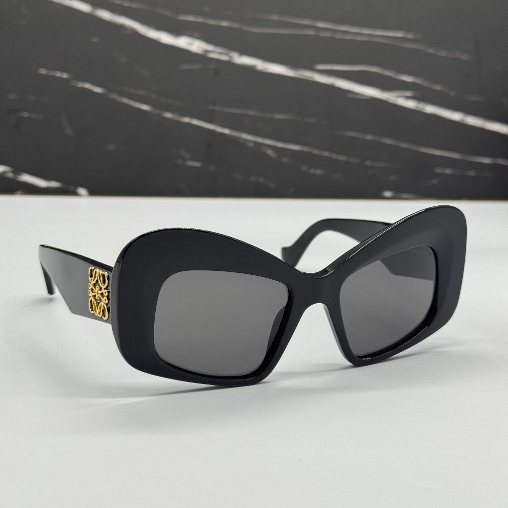 New Loewe Lw40128i 01a Black/Gray Women Sunglasses Loewe
